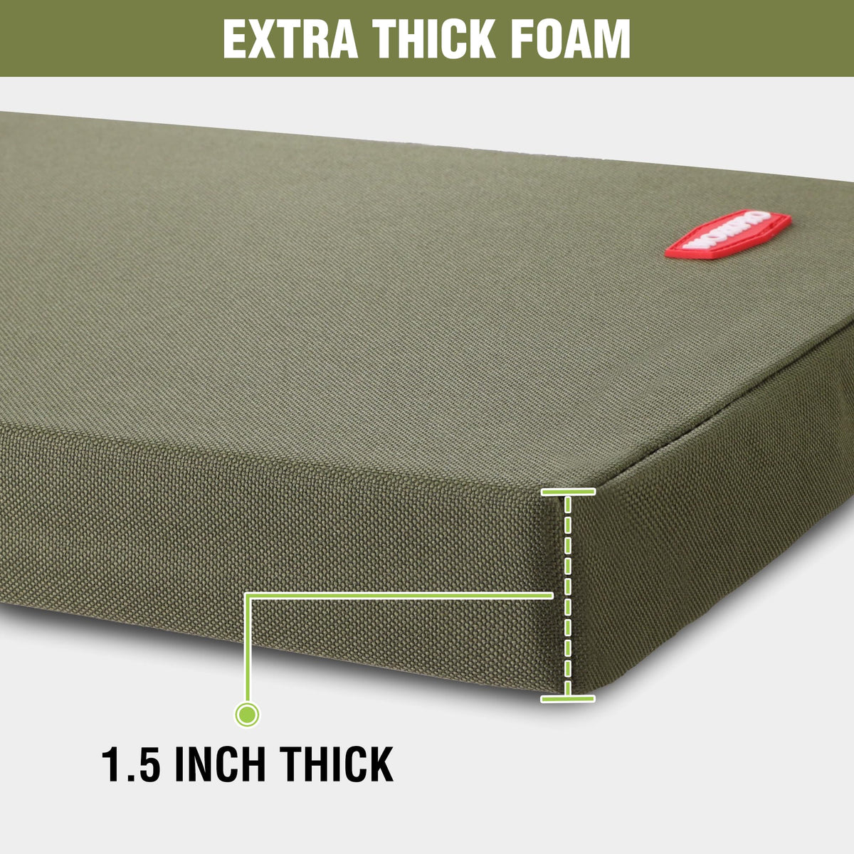 Thick, durable pad resists compression for lasting knee support.