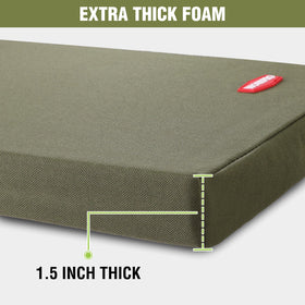 Thick, durable pad resists compression for lasting knee support.