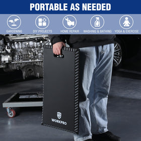 WORKPRO kneeling pad easy clean drying design dries quickly after damp work.