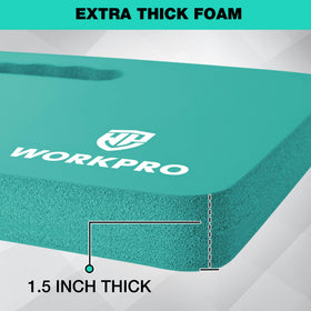WORKPRO kneeling pad textured bottom provides slip resistance on damp floors