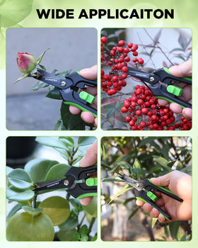 WORKPRO lightweight garden shears weighing about 56g for easy handling.