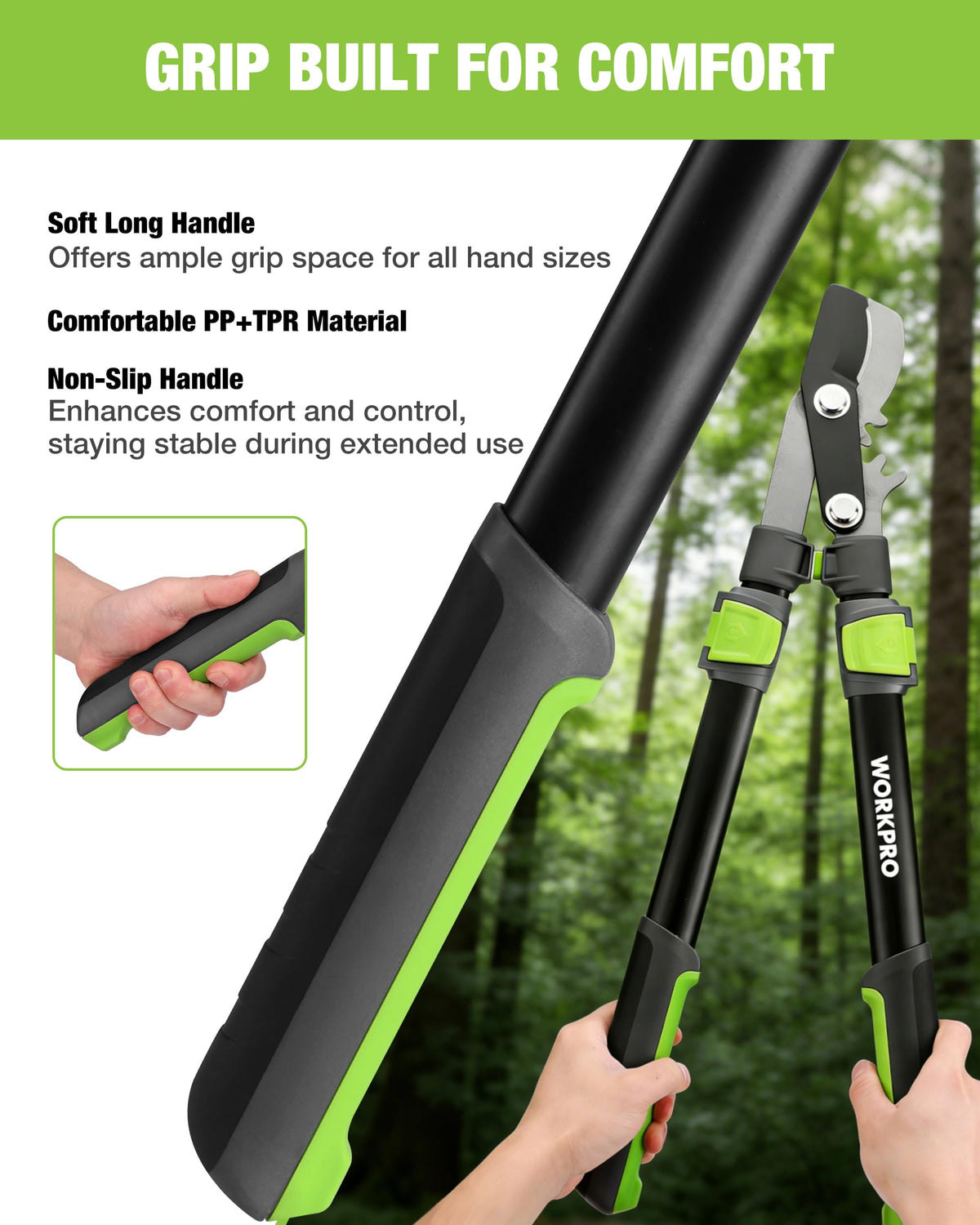 WORKPRO blade with low-friction coating for smoother pruning