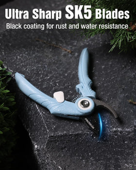 WORKPRO non-slip ergonomic grip reduces fatigue during long trimming sessions.