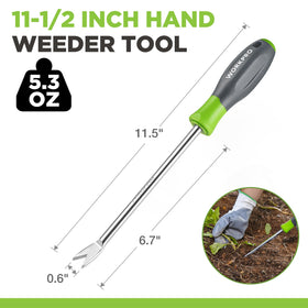 WORKPRO polished stainless steel two-pronged fork in action