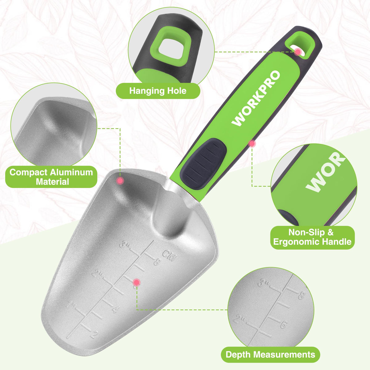 WORKPRO powder-coated finish boosts rust resistance for long use.