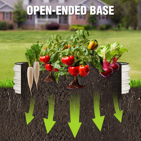 WORKPRO raised bed with rolled edge for safe handling during gardening