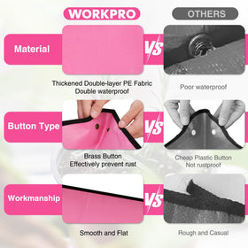 WORKPRO Repotting Mat includes a pour-back feature to return soil cleanly.