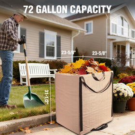 WORKPRO reusable bags handle leaves, branches, and clippings outdoors.