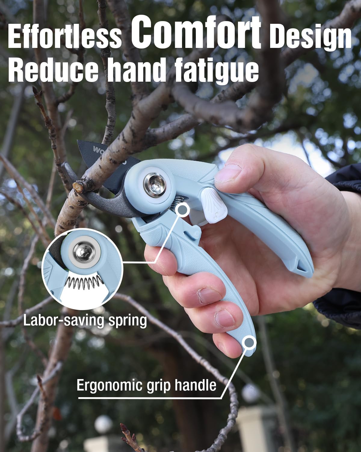 WORKPRO rose pruning tool ideal for precise cuts on stems and blooms.