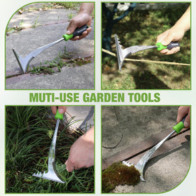 WORKPRO Rust-resistant stainless steel stands up to damp garden conditions.