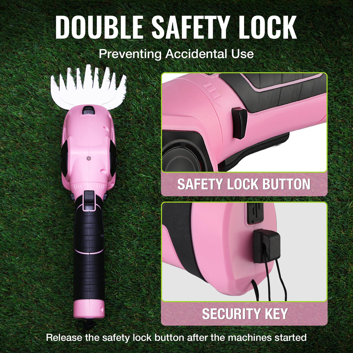 WORKPRO safety features include double lock and security key for safer use.