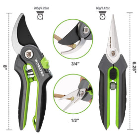 WorkPRO safety lock keeps tools secure for storage and one-handed use.