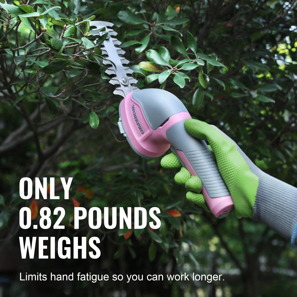 WORKPRO sharp blades deliver precise cuts on edges and small plants.