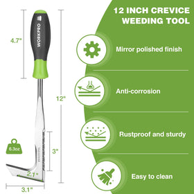 WORKPRO weed remover with soft grip handle provides ergonomic control during longer sessions.