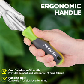 WORKPRO ergonomic soft-grip handle showing reduced hand fatigue during use