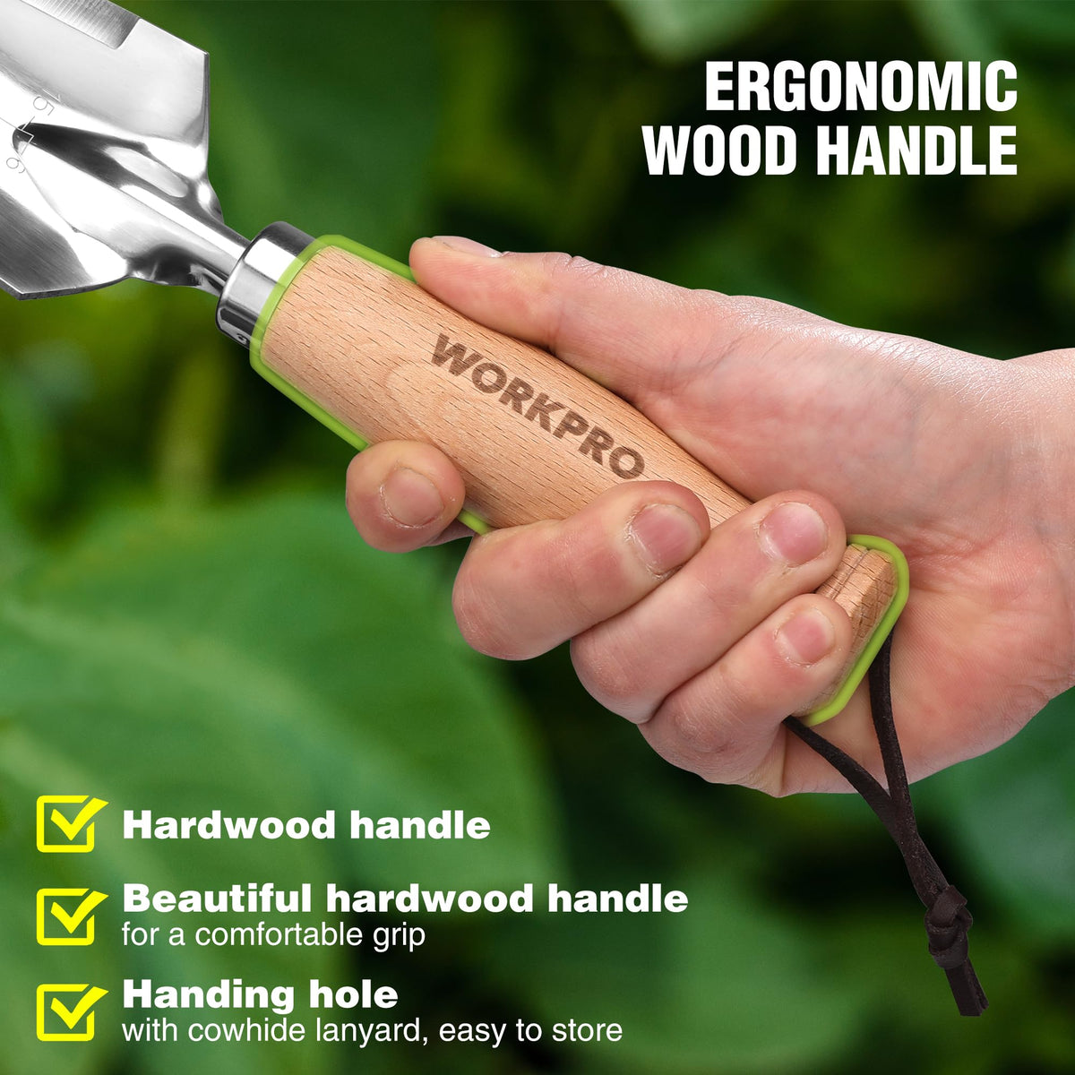 WorkPRO trowel serrated edge for easy weed removal