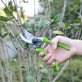 WORKPRO W151010 garden pruning action cutting green branches