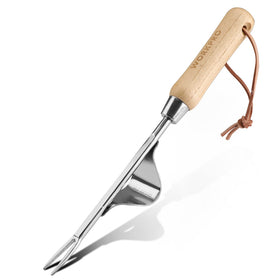 WORKPRO Weed Puller with metal base for easy ground leverage and weed removal