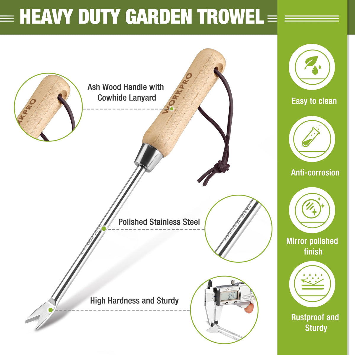 WORKPRO weed remover tool helps pull stubborn weeds without harming surrounding plants