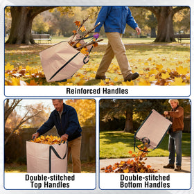 WORKPRO wide-mouth bag makes quick loading of yard waste effortless.