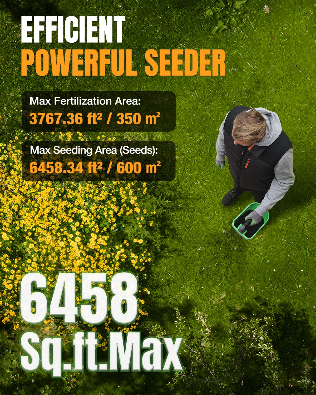 WORKPROX powerful motor and adjustable speed for multiple lawn applications