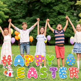 WorldBazaar front porch Easter decor adds joyful color.