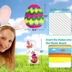 WorldBazaar Easter yard sign dot pattern creates festive walkway accents