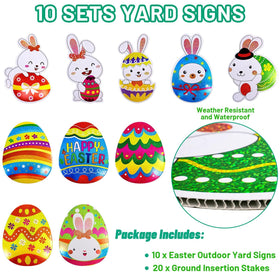 WorldBazaar Easter yard sign flower pattern brightens porches and gardens