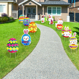 WorldBazaar Easter yard stake kit enables quick lawn setup