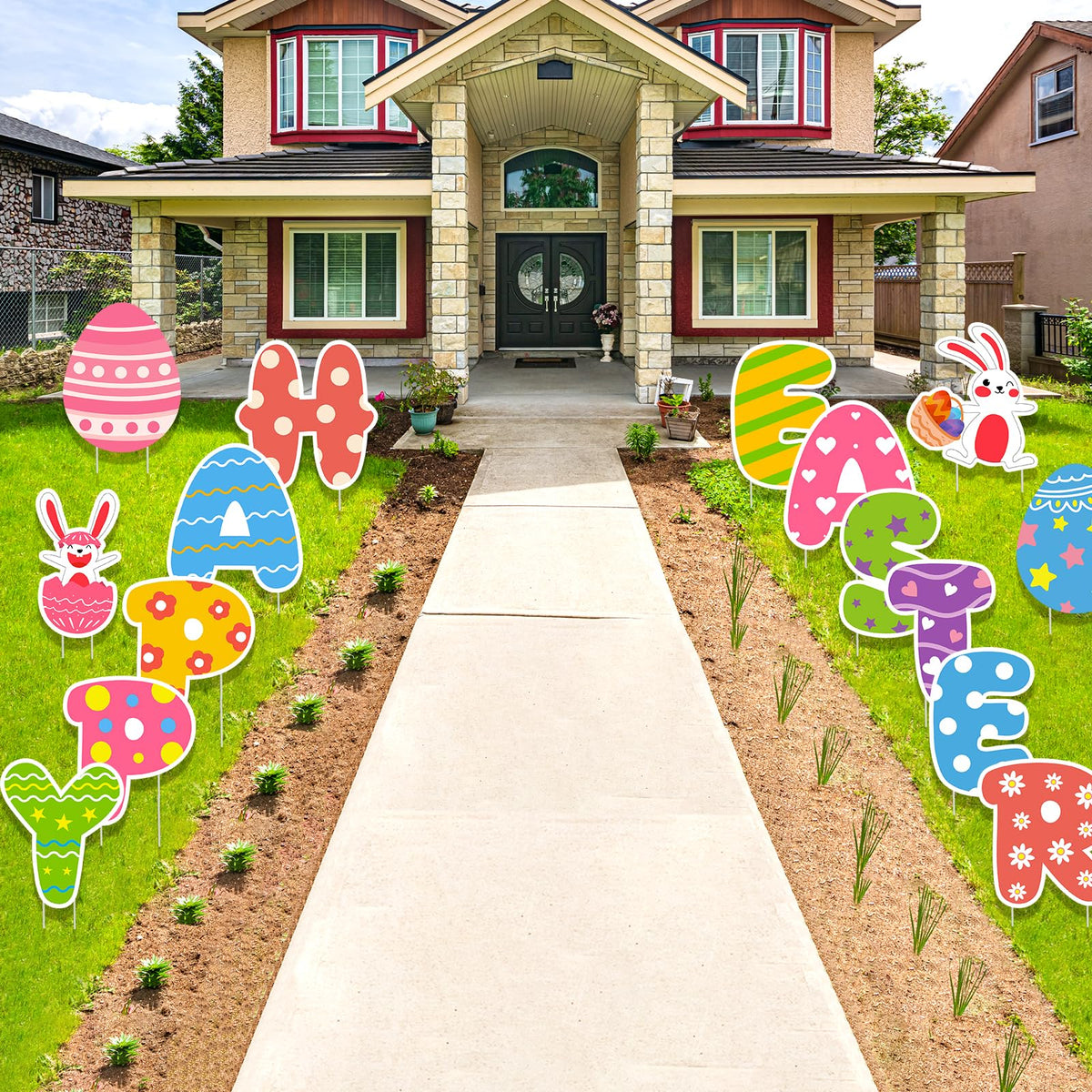 WorldBazaar vibrant Easter signs for pathways and walkways.