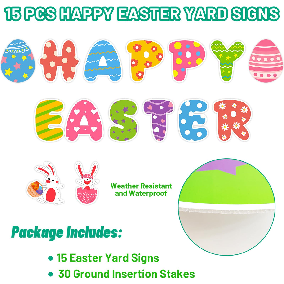 WorldBazaar waterproof yard signs withstand weather for seasonal decor.