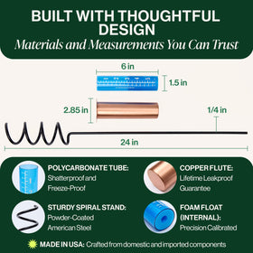 World's Coolest Rain Gauge Accurate Readings up to 5.5 inches in both units