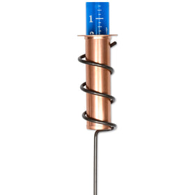World's Coolest Rain Gauge Copper Assembly highlights durable copper finish for yard decor and accuracy