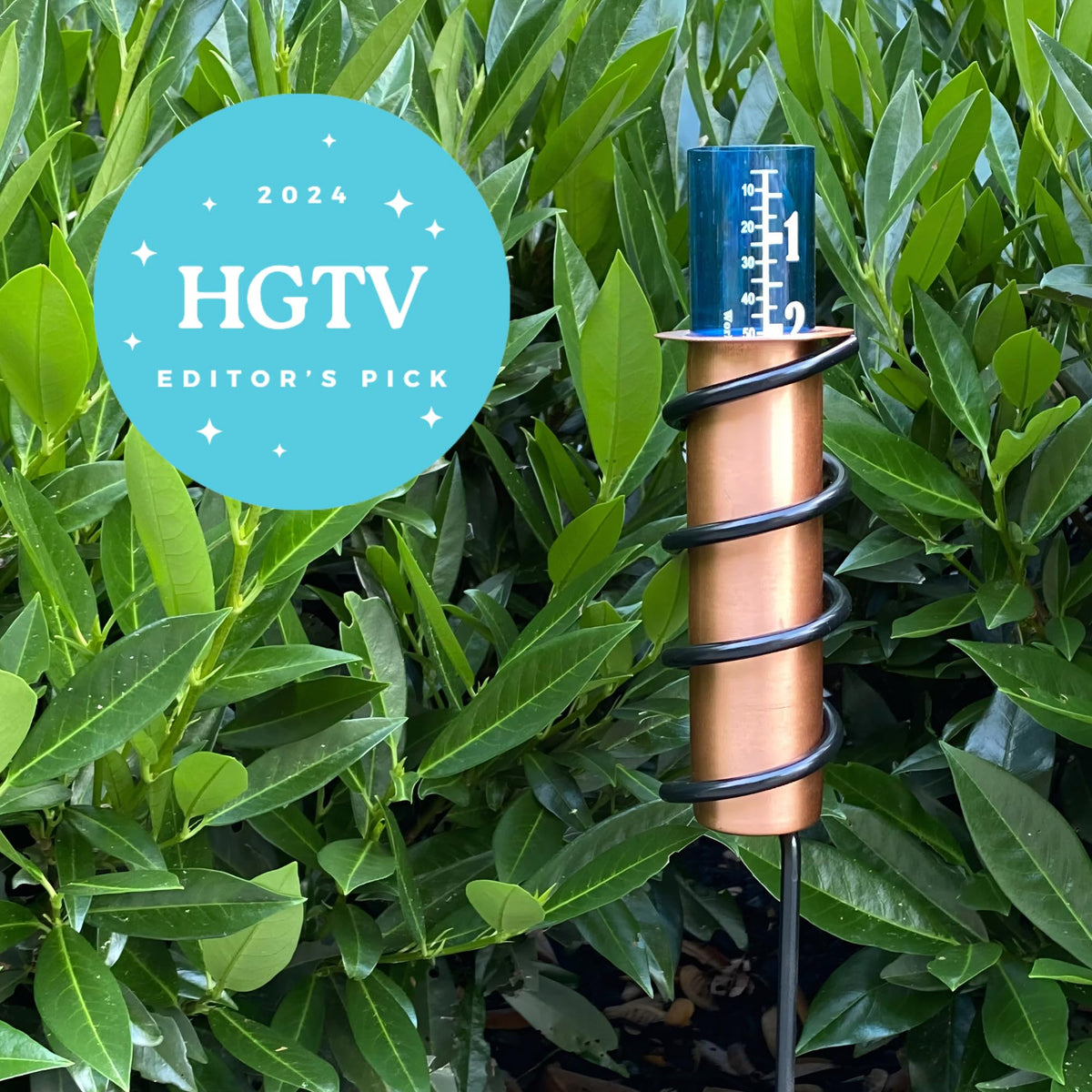 World's Coolest Rain Gauge Rust-resistant Mount keeps gauge steady in any weather