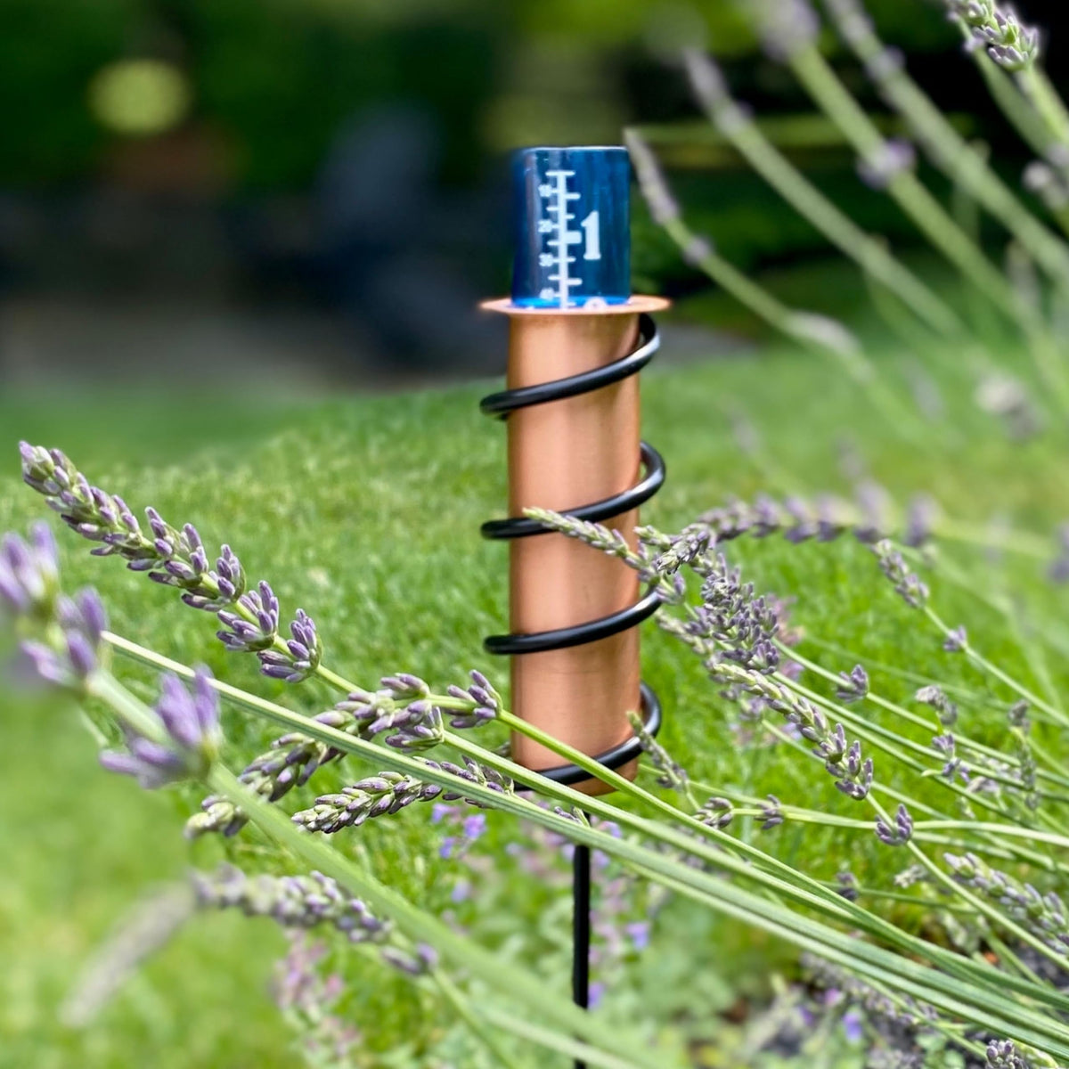 World's Coolest Rain Gauge Steel Stake offers stable installation in lawns and gardens