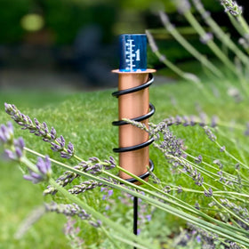 World's Coolest Rain Gauge Steel Stake offers stable installation in lawns and gardens