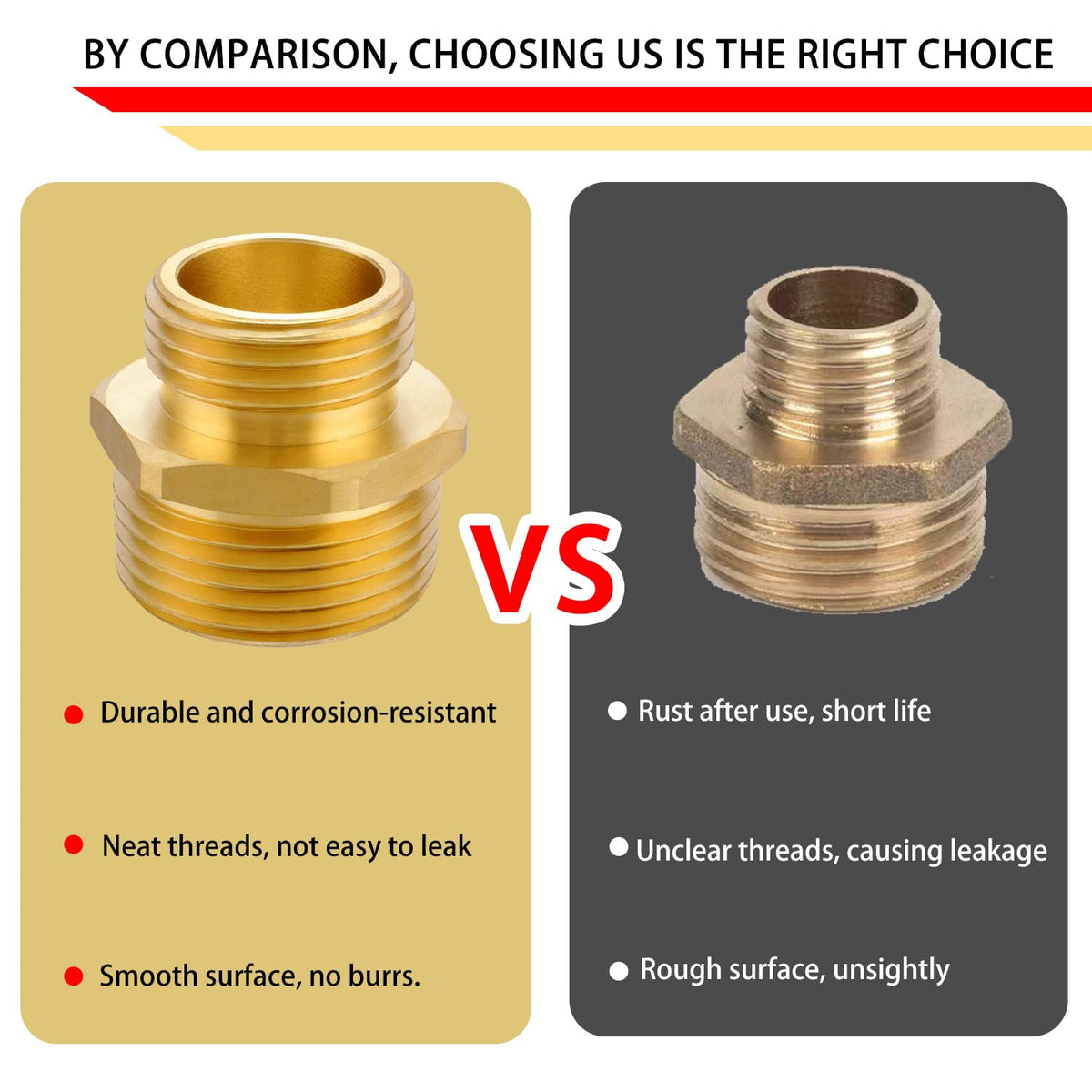 Worldwhere copper alloy fittings provide durable, weatherproof connections.