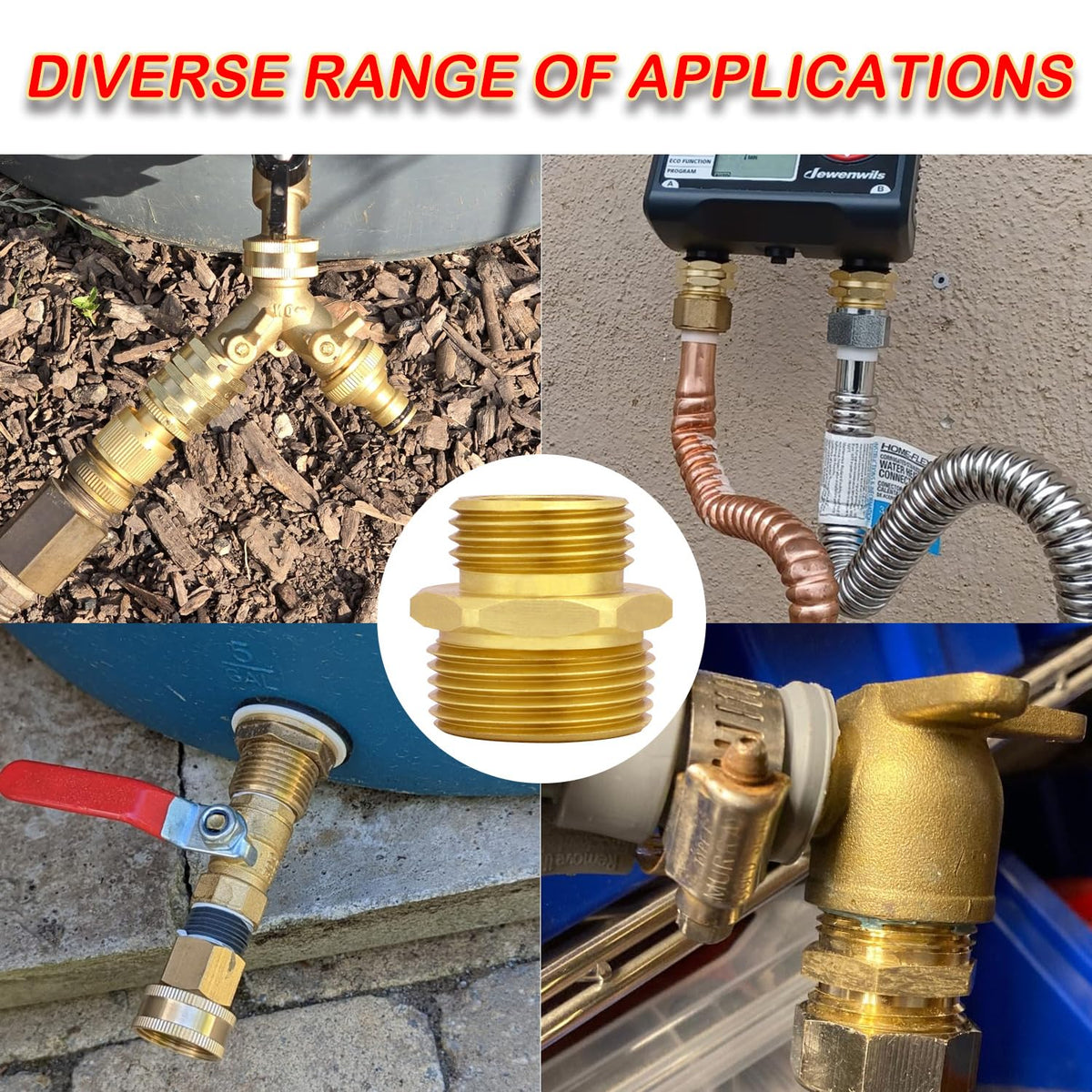 Worldwhere outdoor garden fittings support efficient water flow.