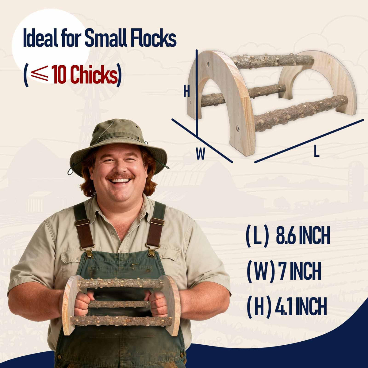 WORLEYX Chick Perch promotes vertical enrichment for playful chicks.
