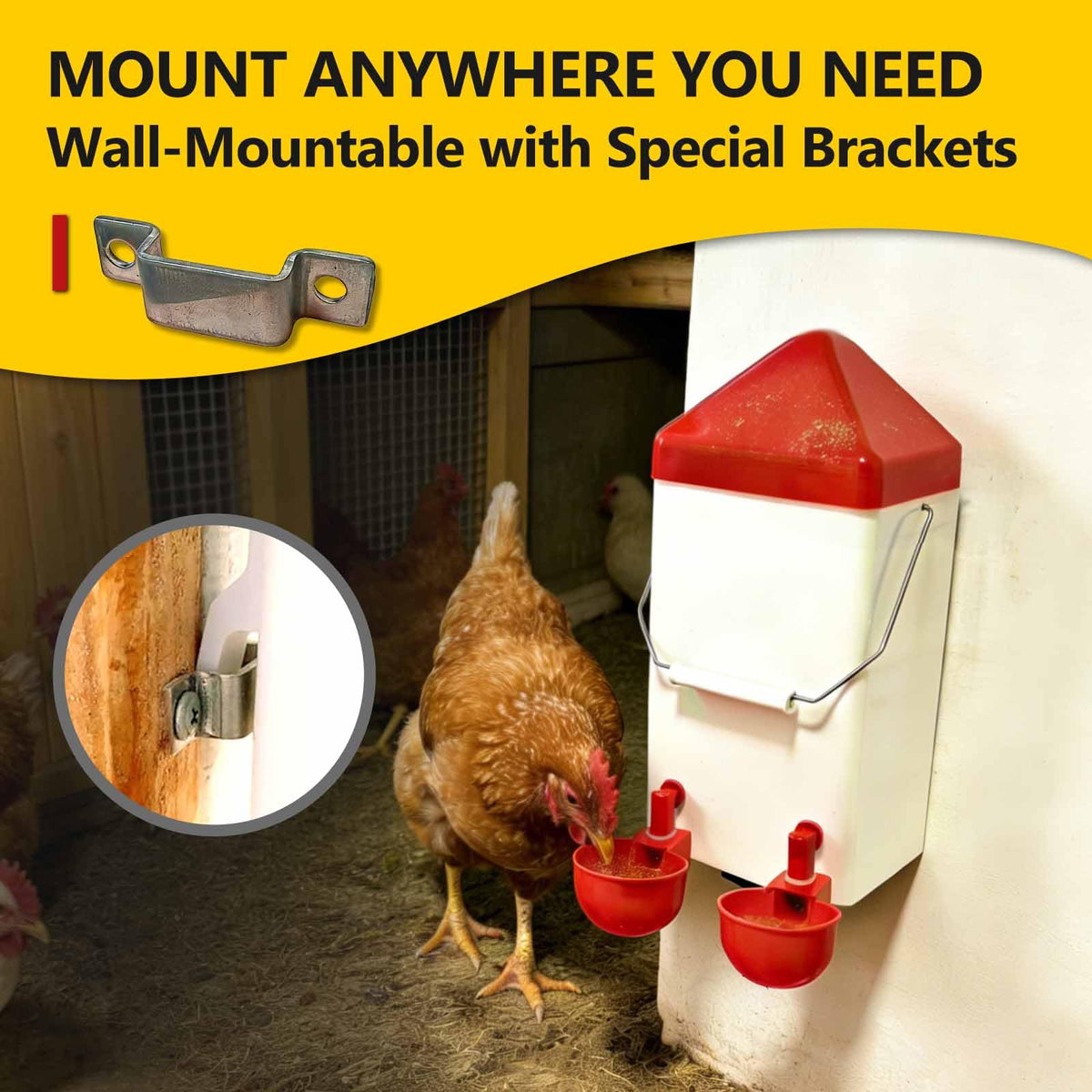 WORLEYX nylon hooks attach to mesh with a sturdy bracket backup