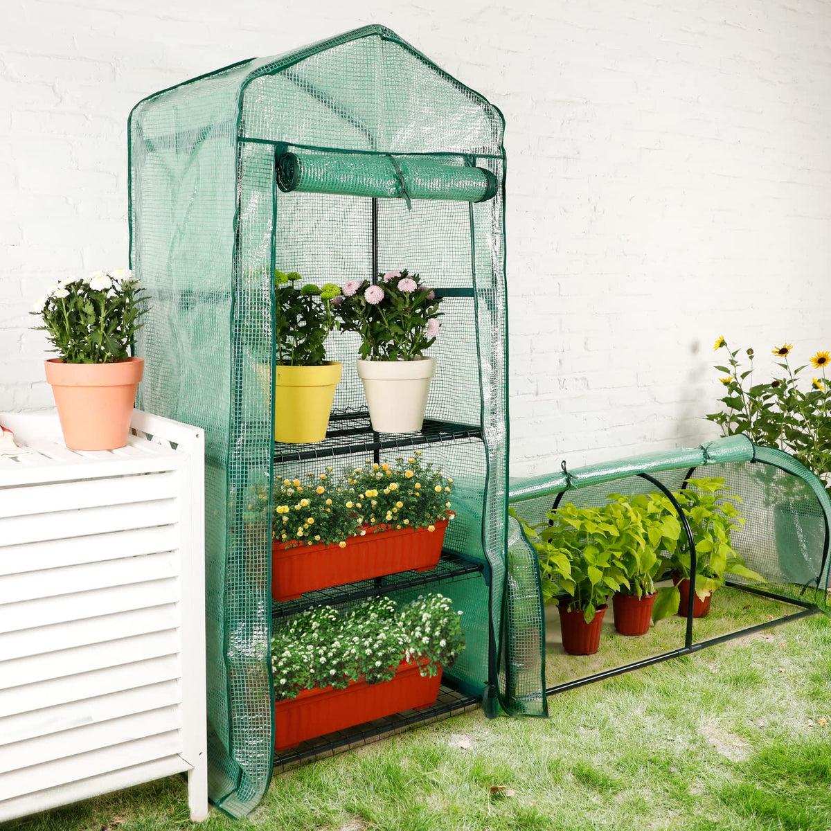 Worth Garden 63-inch high mini greenhouse dimensions for seedlings