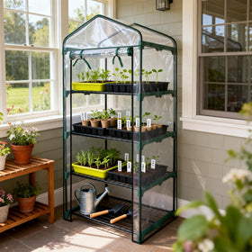 Worth Garden PVC cover protects plants and stabilizes humidity indoors or outdoors.