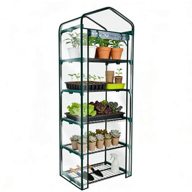Worth Garden 5-tier mini greenhouse exterior with a sturdy frame for year-round gardening