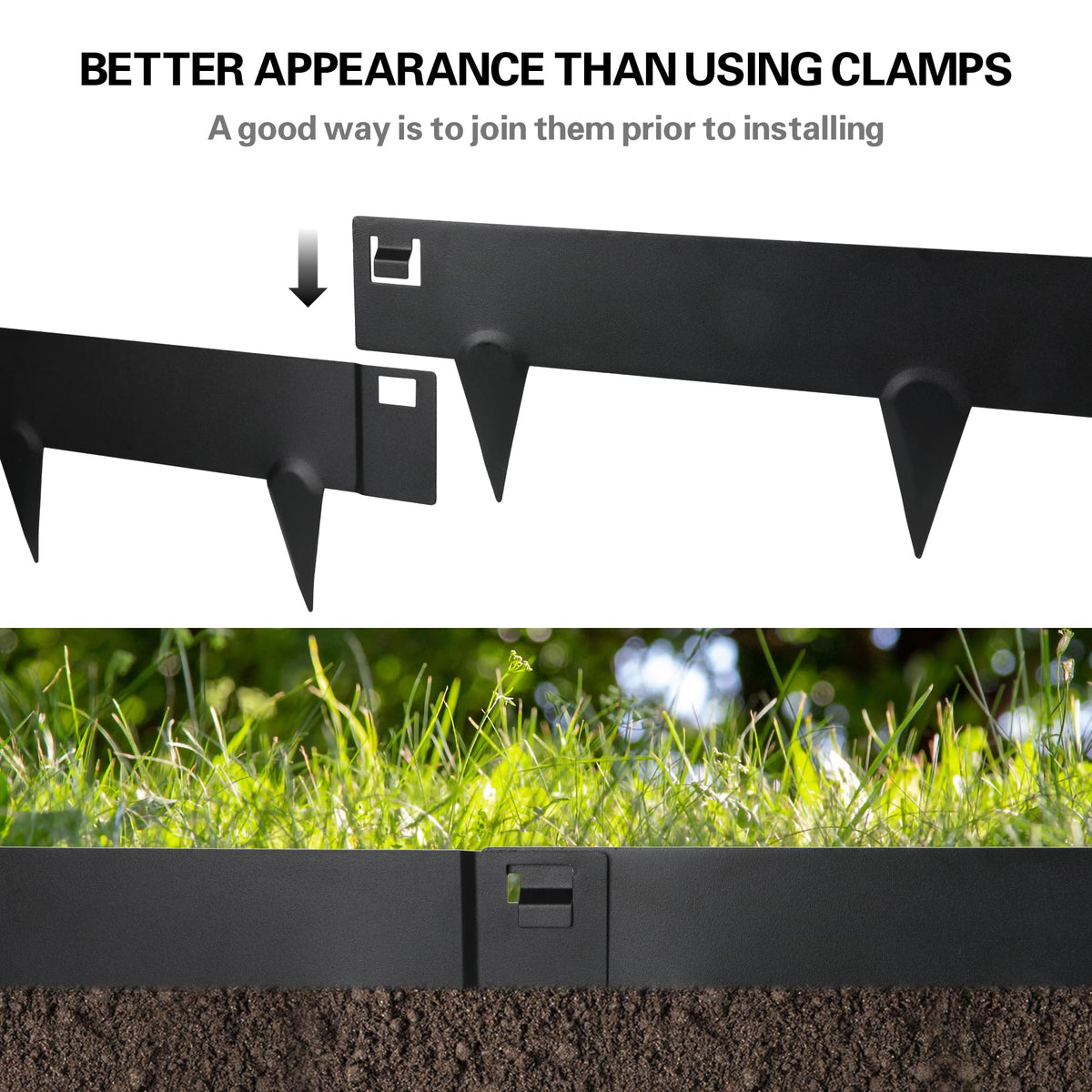 Worth Garden hammer-in edging setup is easy to install and adjust.