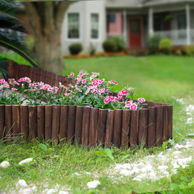 Worth Garden tree border fence neatly outlines tree areas and mulch