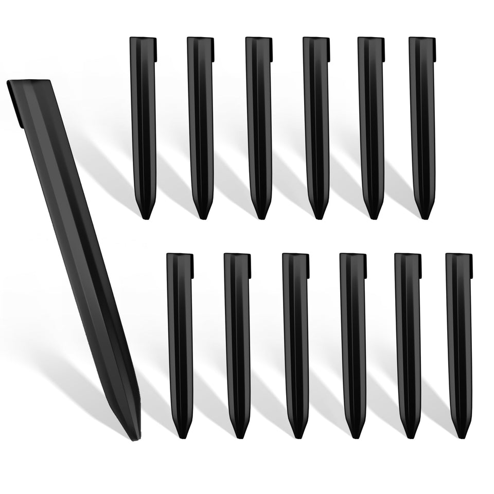 Worth Landscape Edging Stakes with curved top for stable soil anchoring.