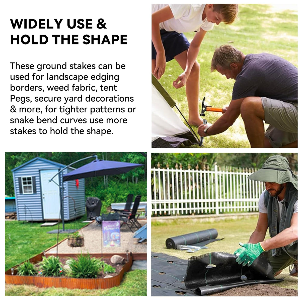 Worth Landscape Edging Stakes ideal for borders, fences, and decorative garden features.