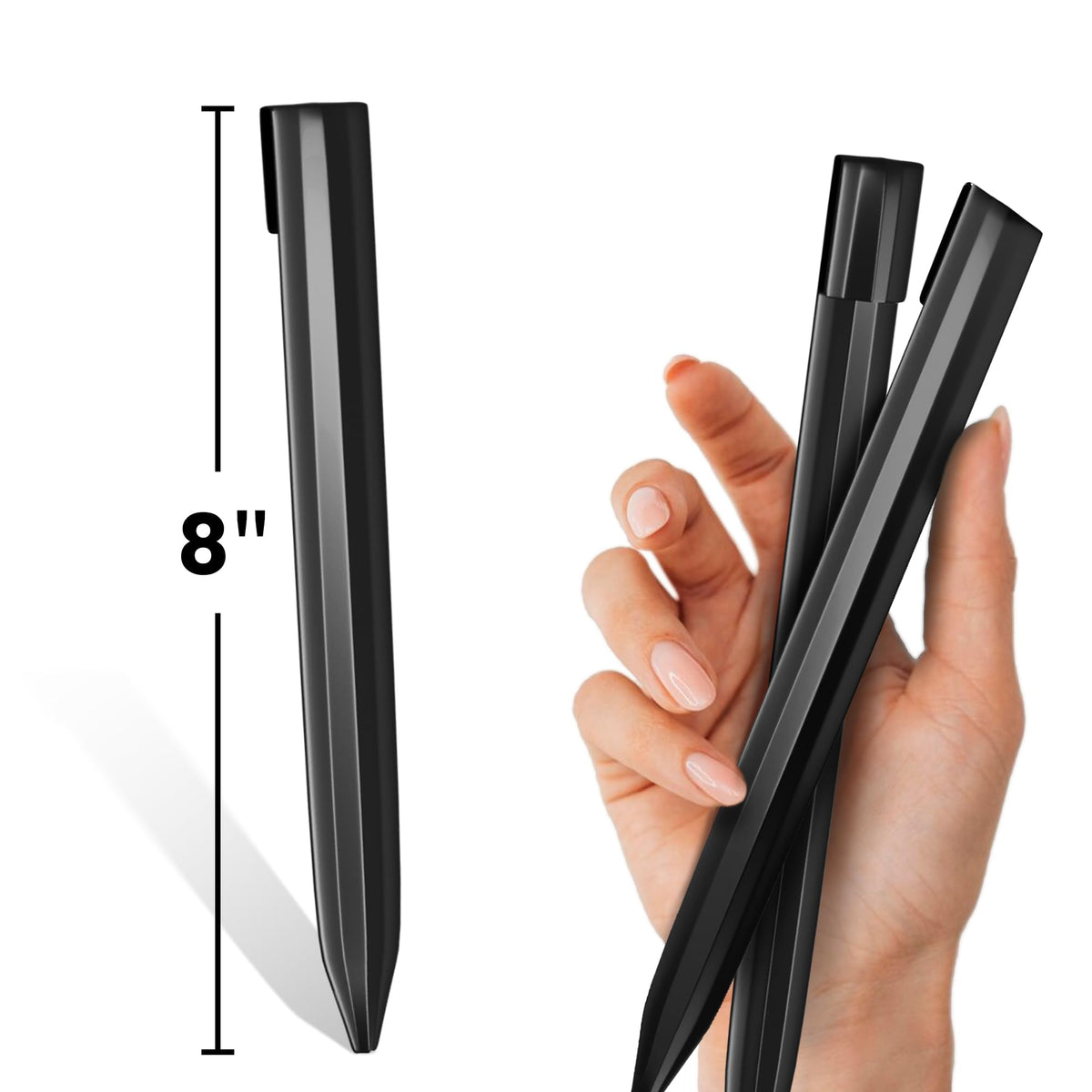 Worth Landscape Edging Stakes showing reinforced ribs for rigidity and durability.