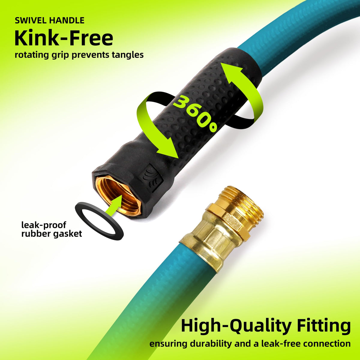 Worth Leader anti-kink design with 5-layer PVC for steady flow during extended use