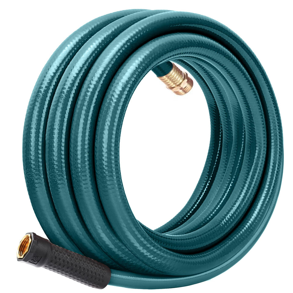 Worth Leader garden hose 25ft for easy lawn watering and cleaning tasks.